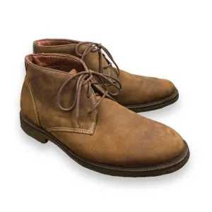 Johnston &amp; Murphy Size 8M Copeland Chukka Boots Sheepskin Brown Oiled Full Grain