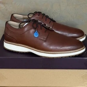 Johnston &amp; Murphy Upton Waterproof Brown Full Grain Leather Golf Shoes 13 NWB