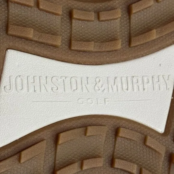 Johnston &amp; Murphy Upton Waterproof Brown Full Grain Leather Golf Shoes 13 NWB
