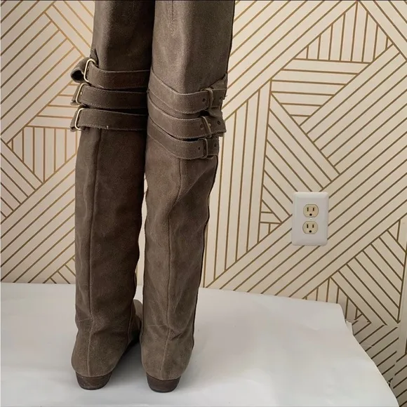 Joie Coachella Over the knee suede 3 buckle leather boot 36 retail $565