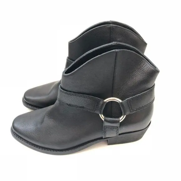 Joie Women's Leather Western Ankle Boots Booties 7