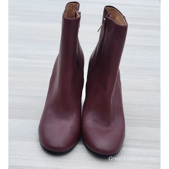 Joie Women's Lorring Bordeaux Ankle Leather Boots US 7 EU 37