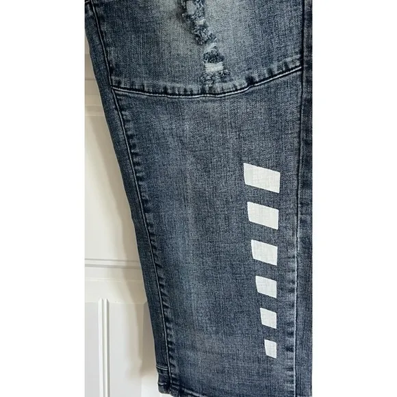 Jordan Craig Men's Denim Jeans 38X32 Aged Washed Blue Aaron Relaxed Distressed