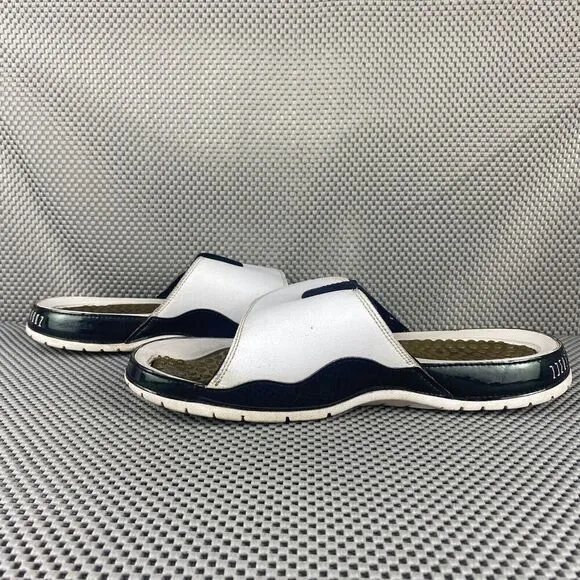 Jordan Hydro Emerald Slide Sandals Flip Flops Mens Size 9 White Open Toe