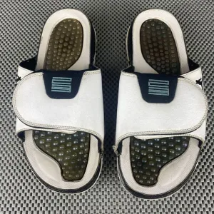 Jordan Hydro Emerald Slide Sandals Flip Flops Mens Size 9 White Open Toe