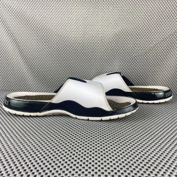 Jordan Hydro Emerald Slide Sandals Flip Flops Mens Size 9 White Open Toe