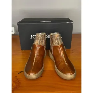 Josef Seibel Maren 22 Shearling-Lined Brown Leather Boots comfort size 6 / 37