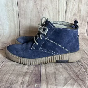 Joseph Seibel Maren 02 Blue Suede Sherpa Lined Lace Up Chukka Boots Women’s 40