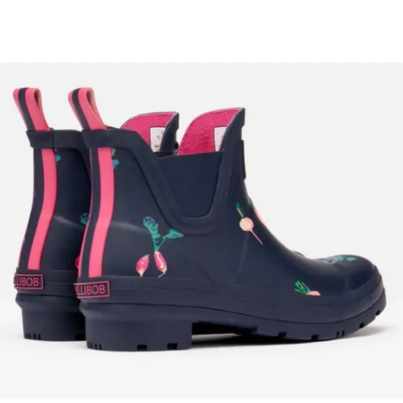 JOULES Waterproof Printed Short Pull On Rain Boots