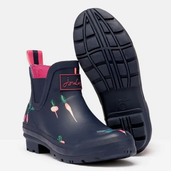 JOULES Waterproof Printed Short Pull On Rain Boots