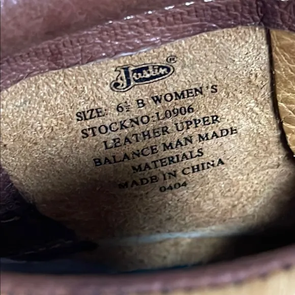 Justin Boots Women's Tan Lace Up Boots