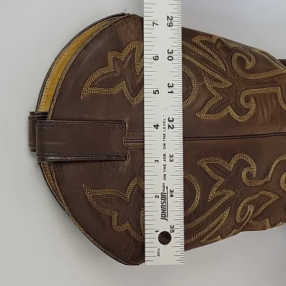 Justin Buck Bay Apache Western Boot Leather Brown Size 12D