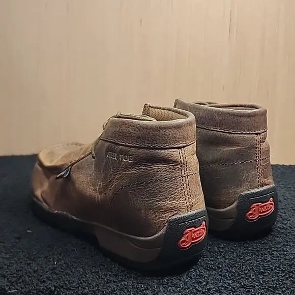 JUSTIN CAPPIE ●ELECTRICAL HAZZARD● DRIVING MOC'S STEEL TOE☆ MENS 7.5W