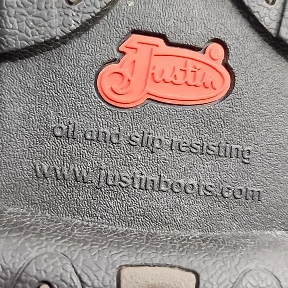 JUSTIN CAPPIE ●ELECTRICAL HAZZARD● DRIVING MOC'S STEEL TOE☆ MENS 7.5W