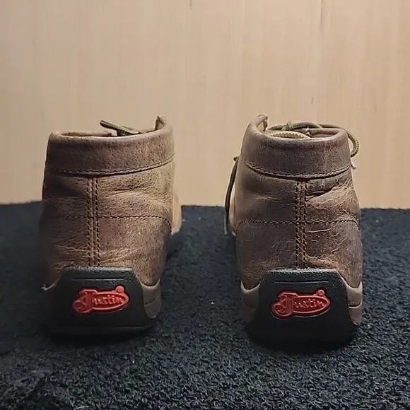JUSTIN CAPPIE ●ELECTRICAL HAZZARD● DRIVING MOC'S STEEL TOE☆ MENS 7.5W