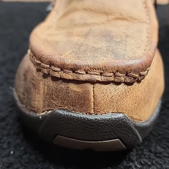 JUSTIN CAPPIE ●ELECTRICAL HAZZARD● DRIVING MOC'S STEEL TOE☆ MENS 7.5W