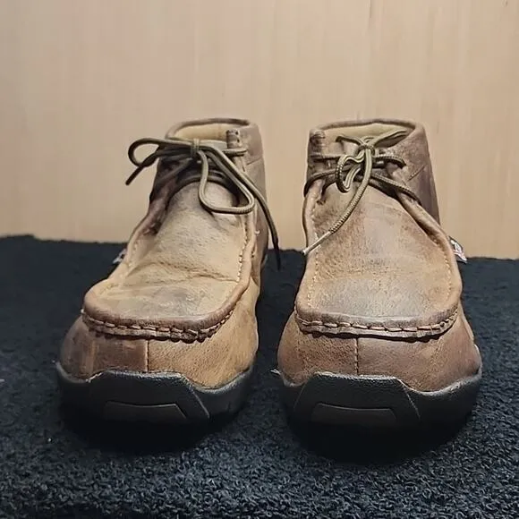 JUSTIN CAPPIE ●ELECTRICAL HAZZARD● DRIVING MOC'S STEEL TOE☆ MENS 7.5W
