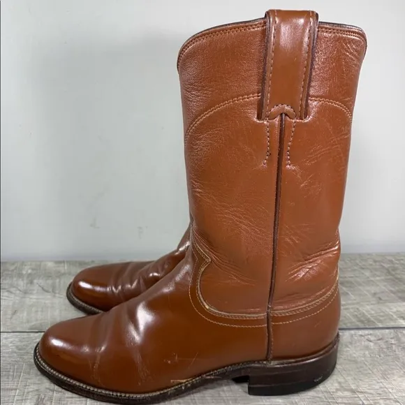 Justin L3802 Roper Western Cowboy Leather Women's Classic Fashion Boots Size 6