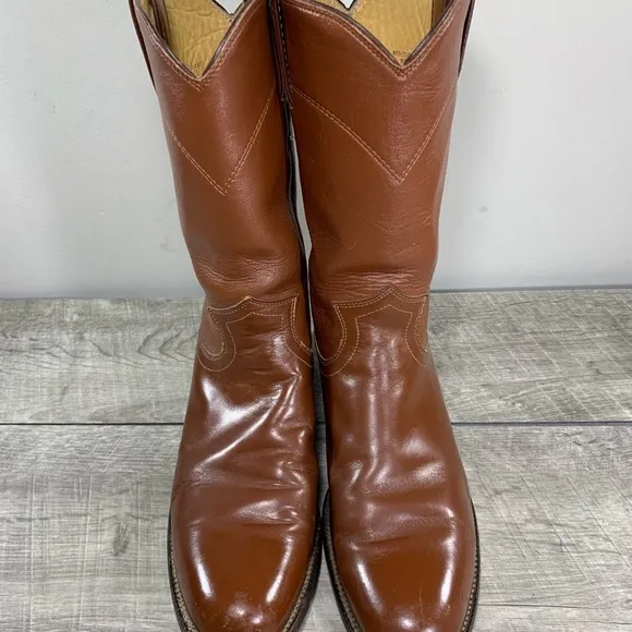 Justin L3802 Roper Western Cowboy Leather Women's Classic Fashion Boots Size 6