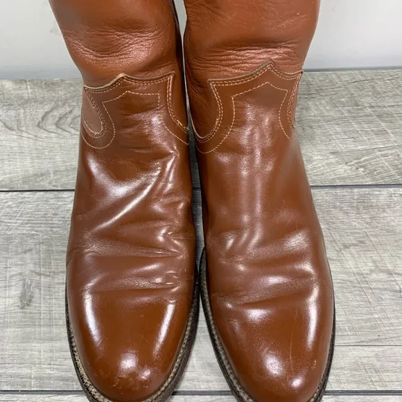 Justin L3802 Roper Western Cowboy Leather Women's Classic Fashion Boots Size 6