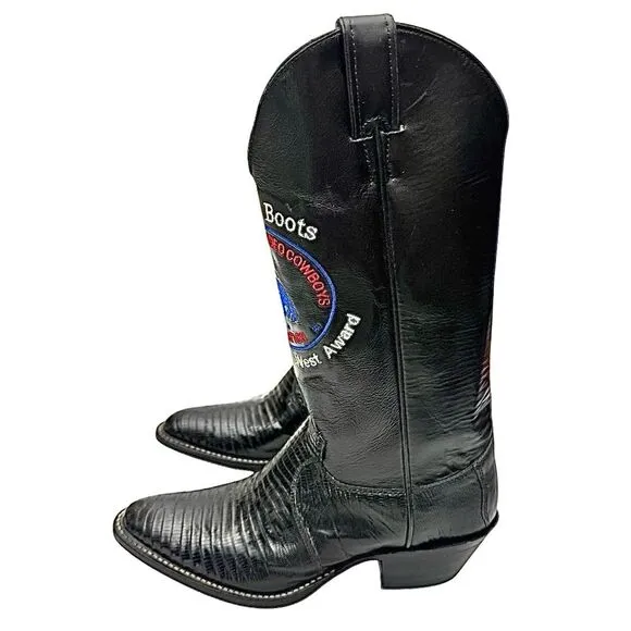 Justin Women’s Professional Rodeo Cowboy Boots Leather-Lizard USA Size 7 B USA