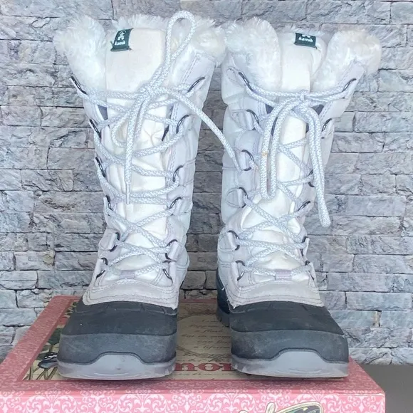 Kamik Snovalley2 Snow Boot Womens Size 6 Faux Fur Lining Lace Up Closure