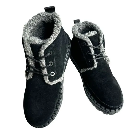 Karl Lagerfeld Paris Men's Suede‎ Chukka Boots LF2S3035, Size 10, Black