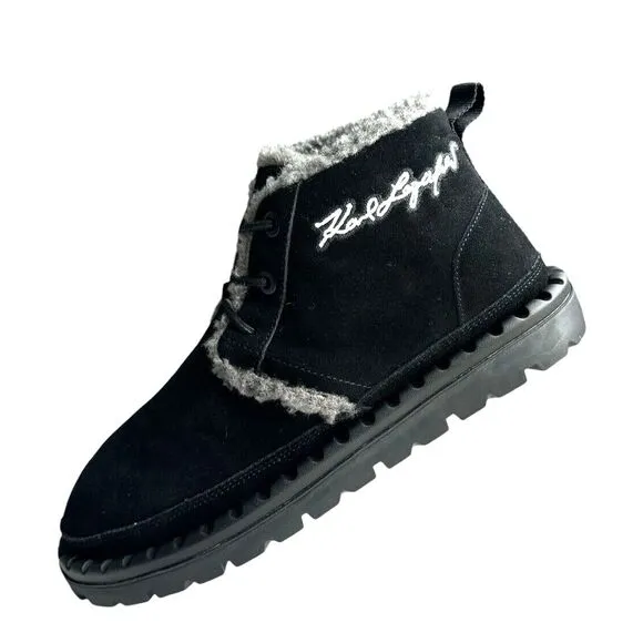 Karl Lagerfeld Paris Men's Suede‎ Chukka Boots LF2S3035, Size 10, Black