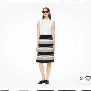 Kate Spade Bay Stripe Pleates Navy, Cream, Pink, Black Skirt