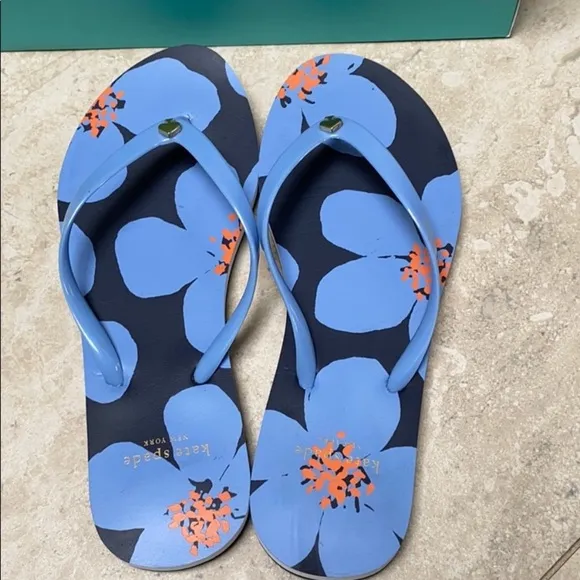 Kate Spade Blue Floral Sandals
