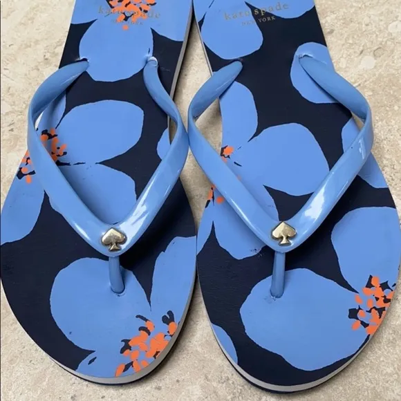 Kate Spade Blue Floral Sandals