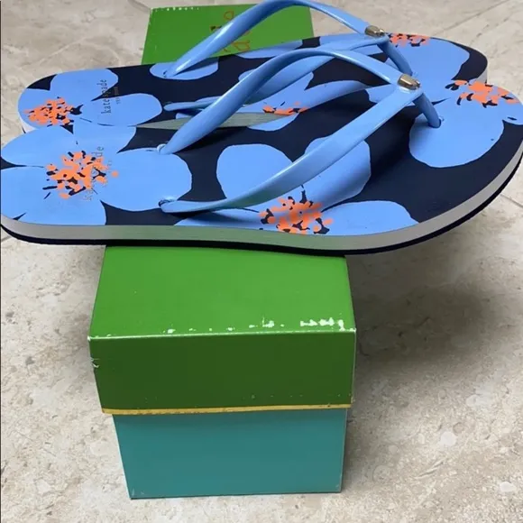 Kate Spade Blue Floral Sandals