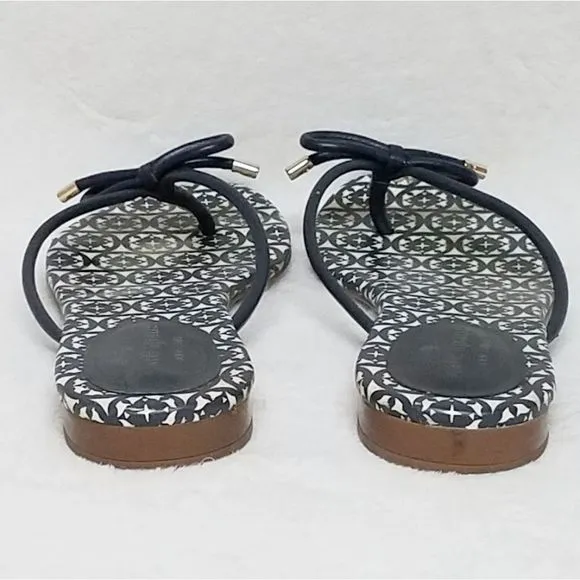 KATE Spade Mistic Blue Gold Spade Charm Sandals
