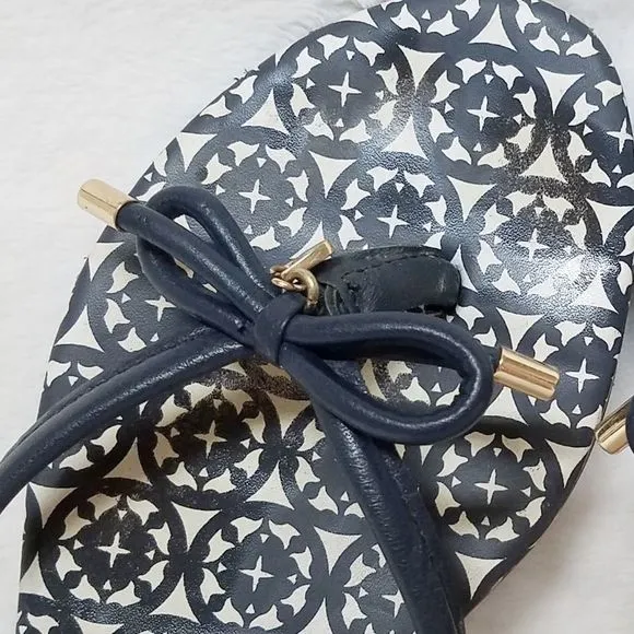 KATE Spade Mistic Blue Gold Spade Charm Sandals