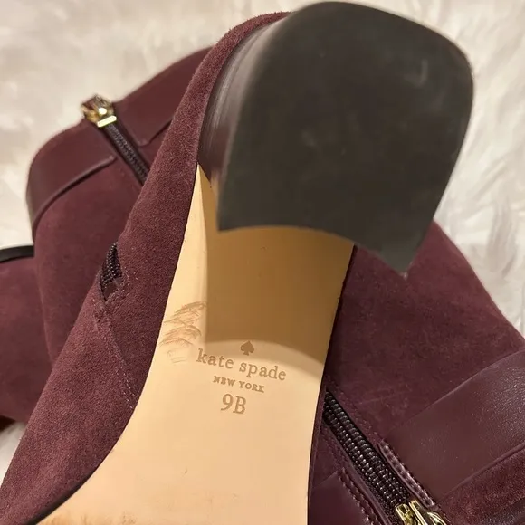 Kate Spade Morgan Burgundy Ankle Boots