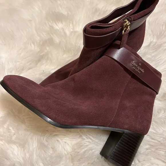 Kate Spade Morgan Burgundy Ankle Boots