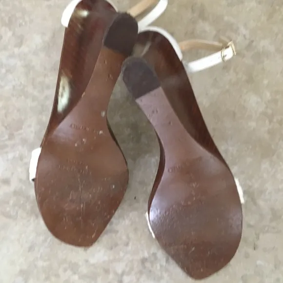 Kate Spade New York White Leather Bow Toe Sandals