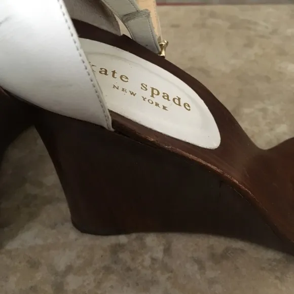 Kate Spade New York White Leather Bow Toe Sandals