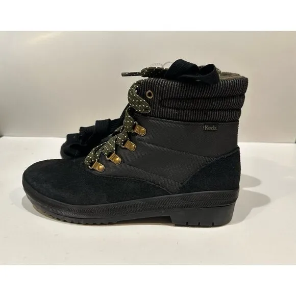 Keds Camp Boot NWOT Suede &amp; Splash Twill w/ Thinsulate Women Size 9.5 US