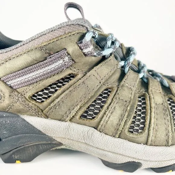 Keen 5258 Utility Lansing Steel Toe Work Shoes Taupe Brown Black Men 9