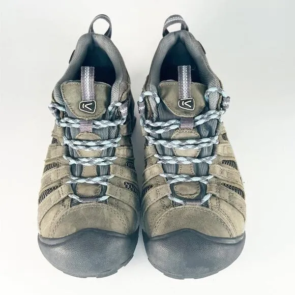 Keen 5258 Utility Lansing Steel Toe Work Shoes Taupe Brown Black Men 9