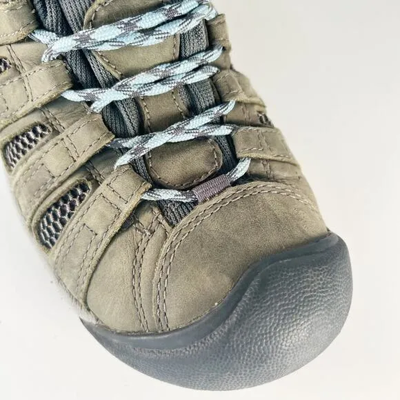 Keen 5258 Utility Lansing Steel Toe Work Shoes Taupe Brown Black Men 9
