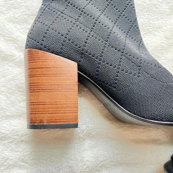 Kelsi Dagger Brooklyn Macey knit peep toe ankle boots
