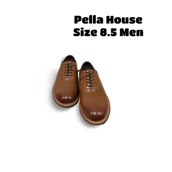 Kenneth Cole Reaction Men Klay Flex Lace Up Oxford Shoes New Box Brown Size 8.5