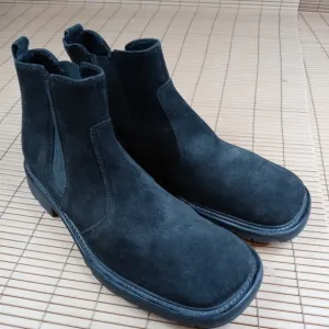 Kenneth Cole Reaction men's black suede pull on ch