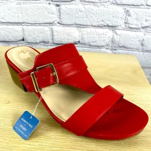 Kenneth Cole Red Sandals Heels Flip Flops Open Toed Sandals size 10 NWT