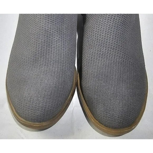 Kensie Women's Gerona Perforated  Gray Woven Leather/Textile Ankle Bootie Sz 10M