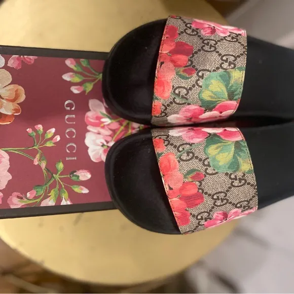 Kids Gucci Bloom Supreme slides