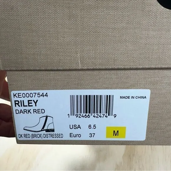 Kork Ease Riley  Distressed Ankle Boots Women’s Size 6.5 New in Box