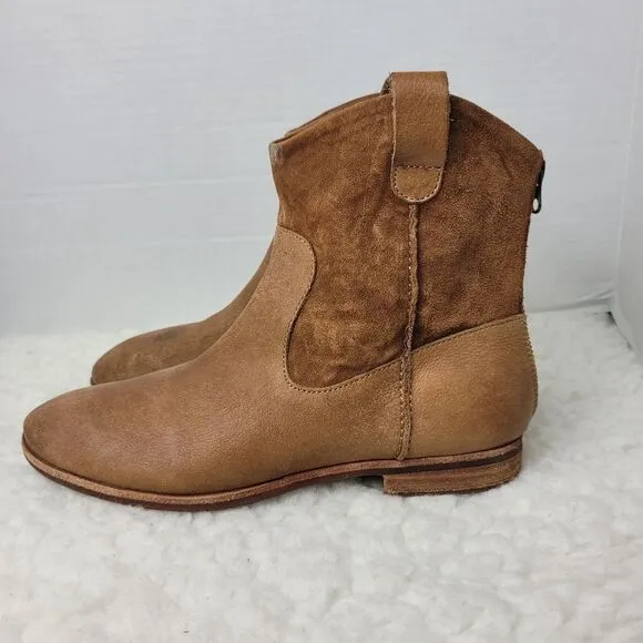 Kork-EaseThe Original Ticino Womens Size 8 Brown Leather Back Zip Ankle Boots